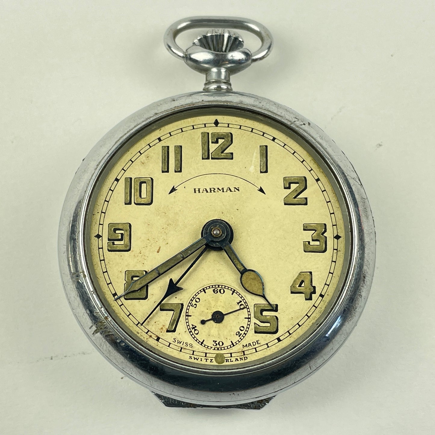 Lot 96- Swiss Pair of Travel Alarm Pocket Watches