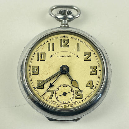Lot 96- Swiss Pair of Travel Alarm Pocket Watches
