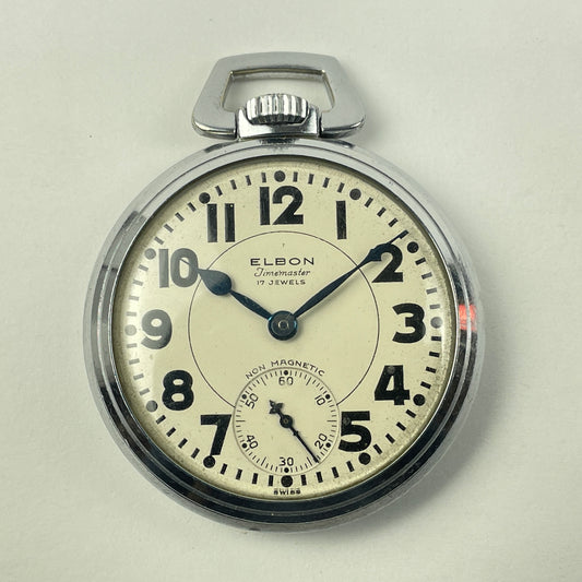 Lot 103- Swiss “TIMEMASTER” 17 Jewel 16 Size Pocket Watch