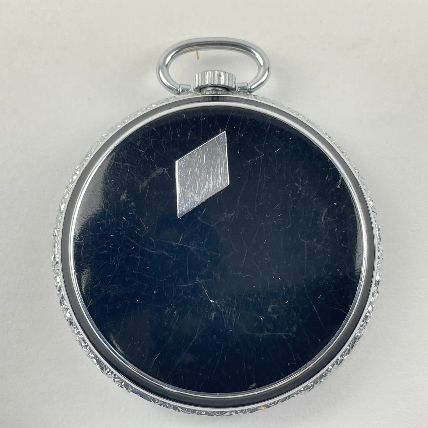 Lot 101- Elgin 12 Size Black Enamel Art Deco Pocket Watch