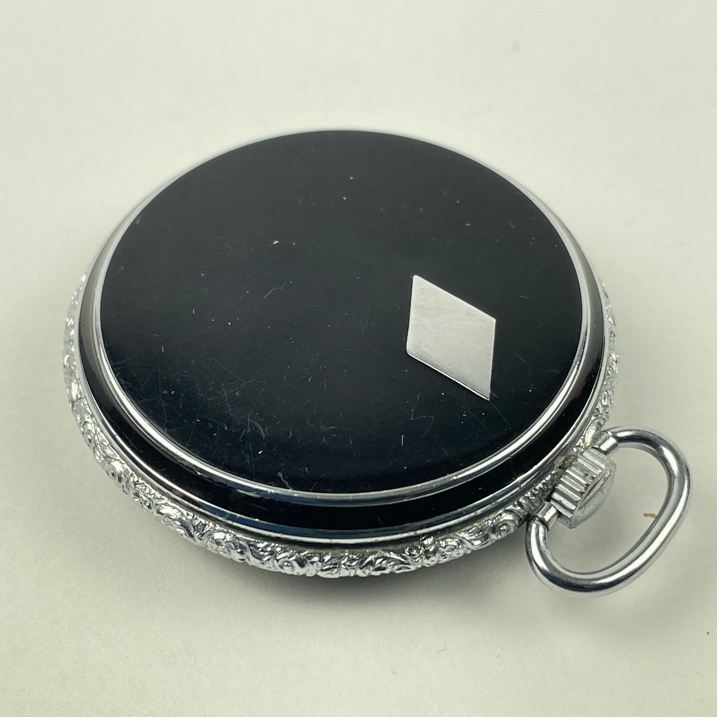 Lot 101- Elgin 12 Size Black Enamel Art Deco Pocket Watch