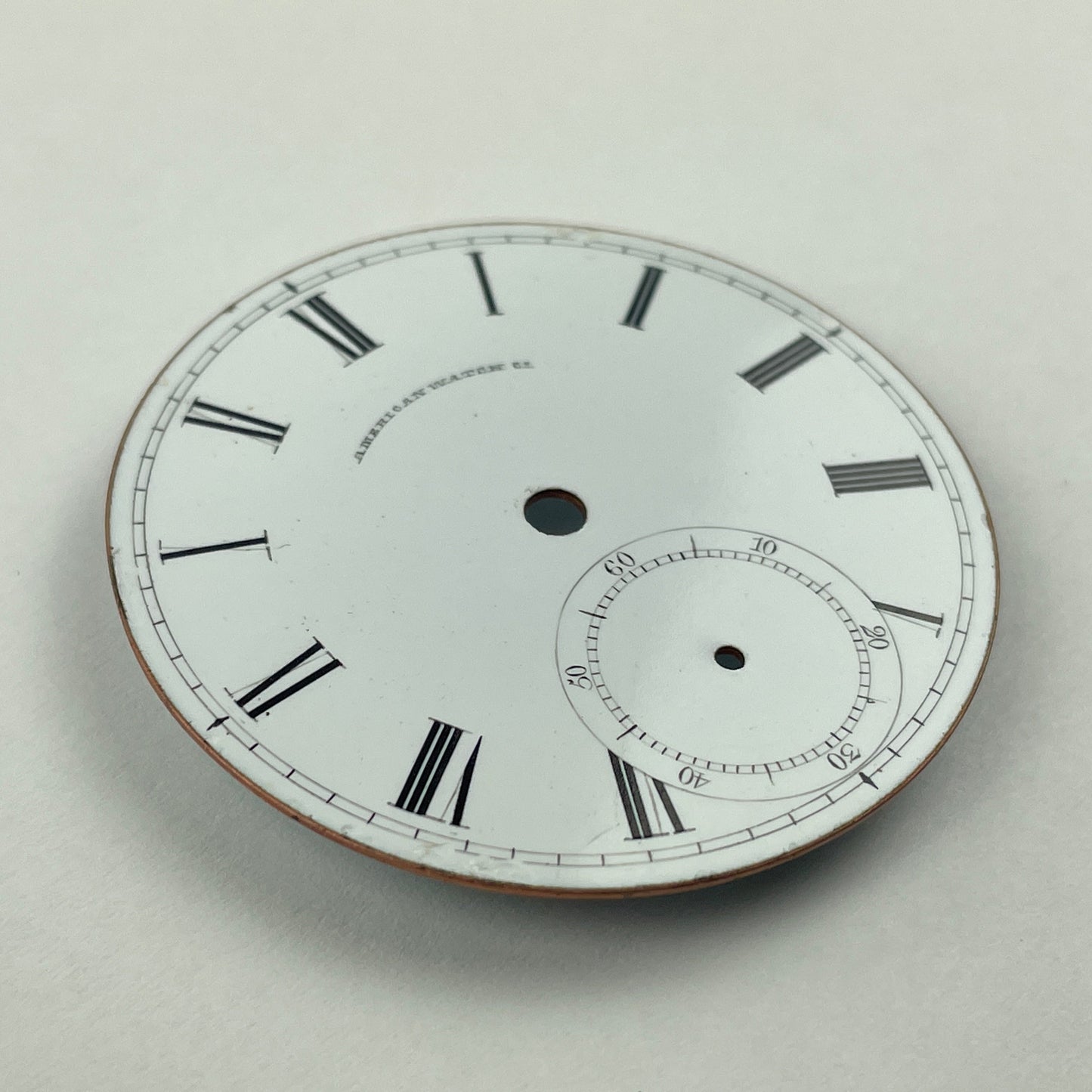 Apr Lot 16- Waltham 18 Size “PINNED” Enamel Model 1857 Pocket Watch Dial