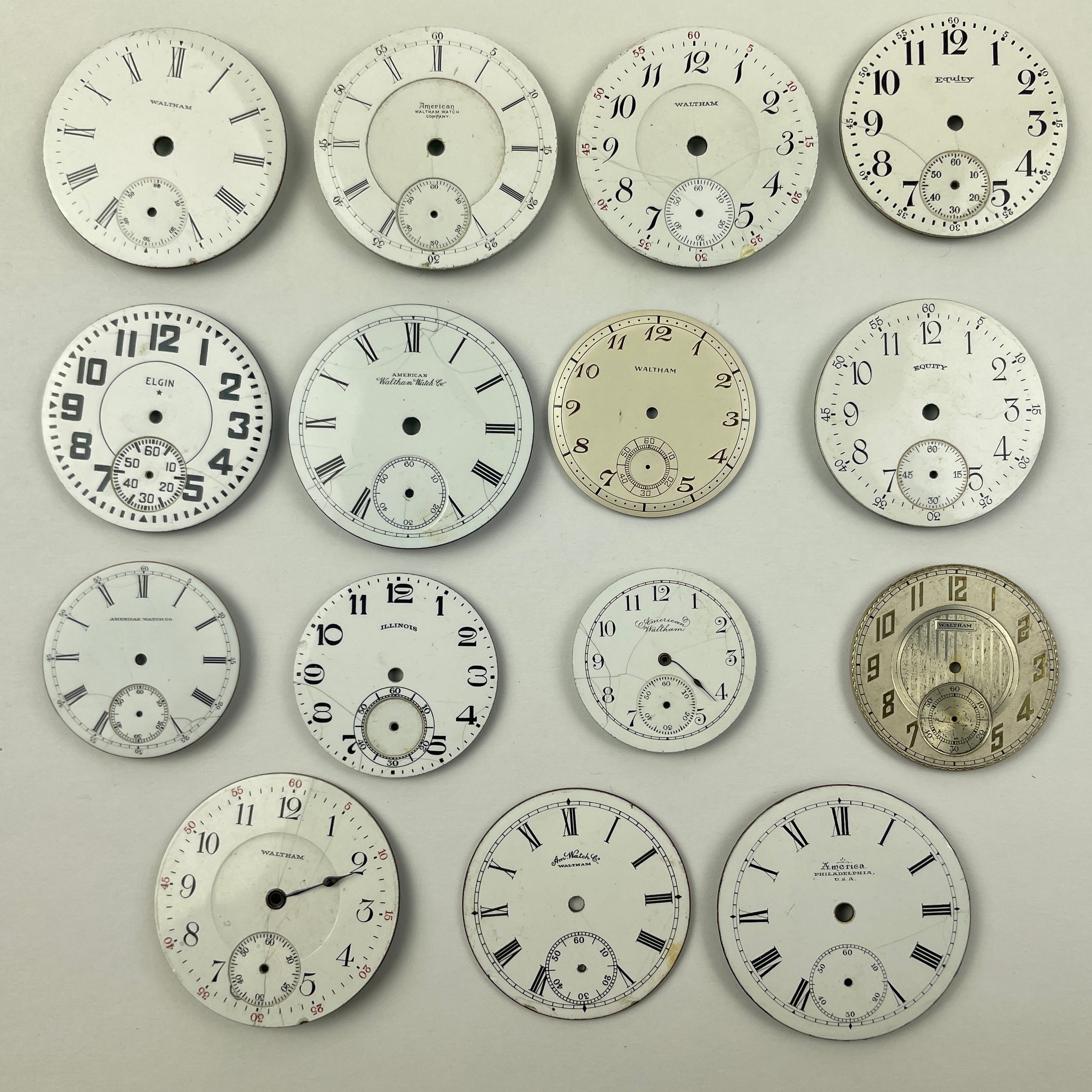 Apr Lot 88- Collector's Selection of American Pocket Watch Dials ...