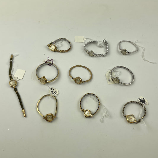 Apr Lot 105- Ladies' Assortment of Ten Vintage Mechanical Wristwatches