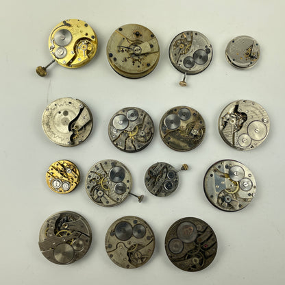 Apr Lot 50- Swiss and American Nickel & Gilt Pocket Watch Movements