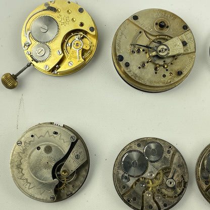 Apr Lot 50- Swiss and American Nickel & Gilt Pocket Watch Movements