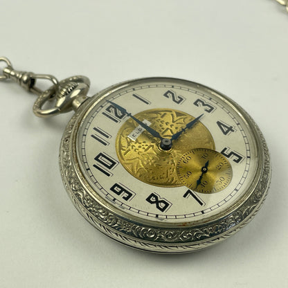 Apr Lot 55- Elgin 16 Size Open Face Pocket Watch