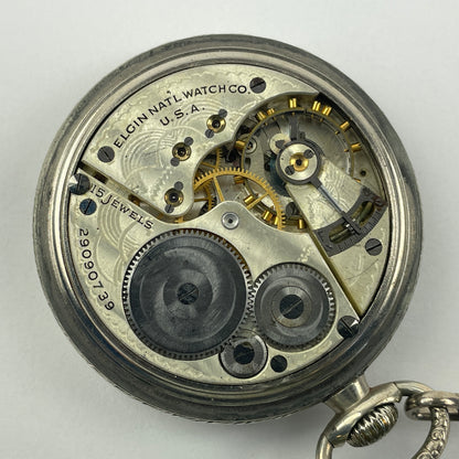 Apr Lot 55- Elgin 16 Size Open Face Pocket Watch