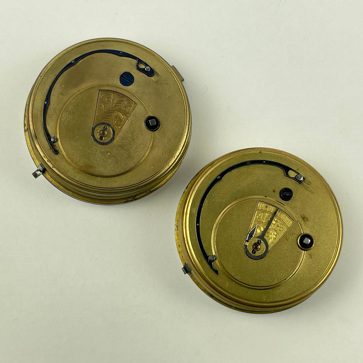 Apr Lot 107- English Pair of Pocket Watch Movements