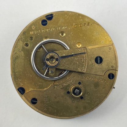 Apr Lot 9- Waltham 18 Size Model 1877 Key Wind & Key Set Pocket Watch Movement