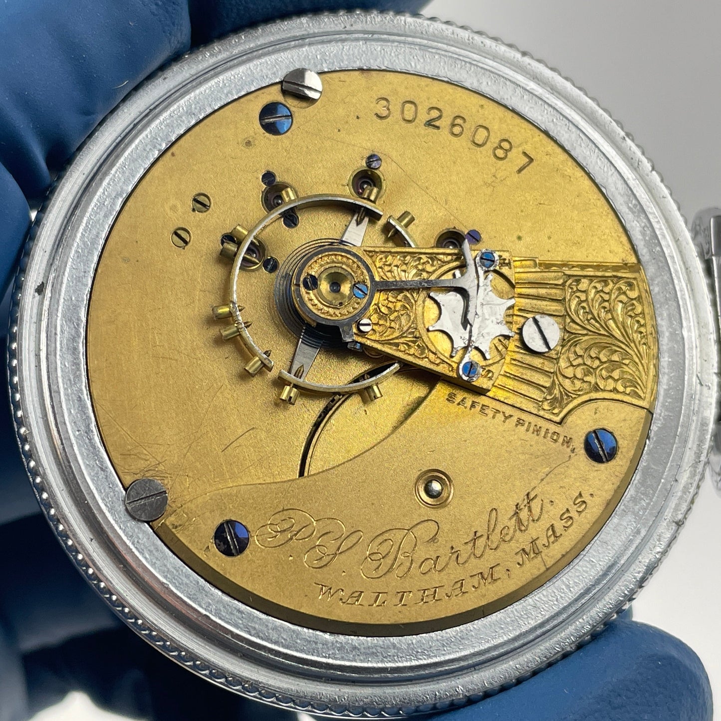 Apr Lot 71- Waltham 18 Size P. S. Bartlett Open Face Pocket Watch
