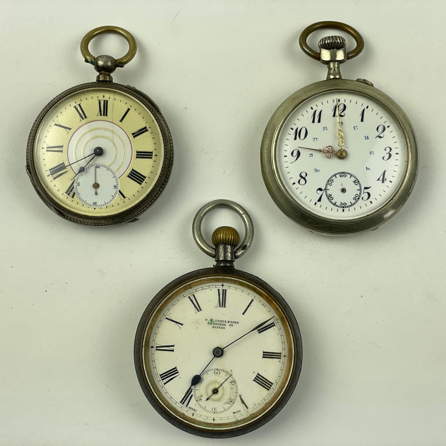 Apr Lot 82- Swiss & English Open Face Pocket Watches