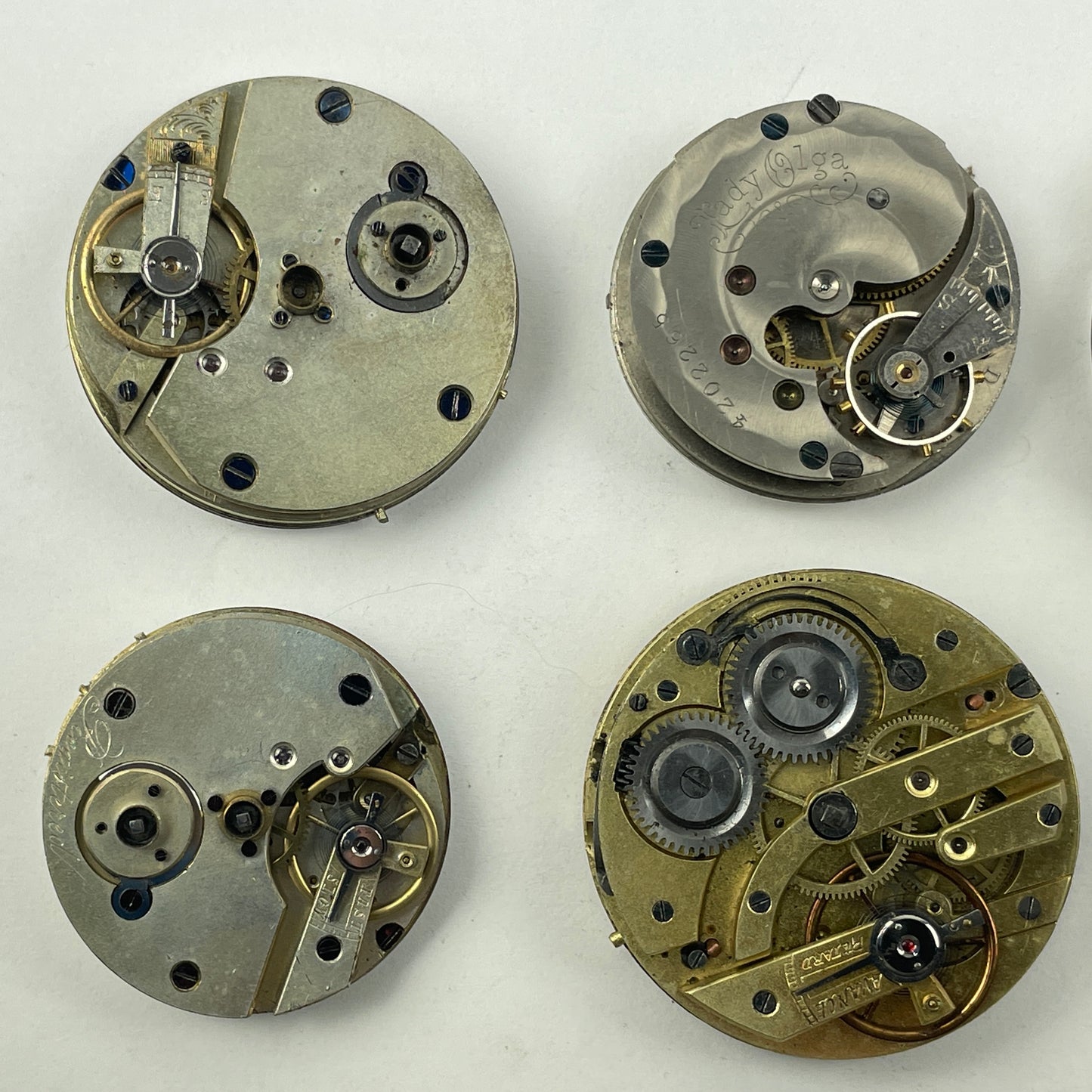 Apr Lot 83- Swiss Cylinder Open Face Pocket Watch Movements