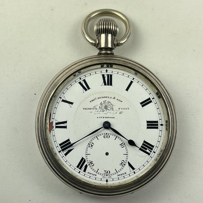 Apr Lot 84- Thom. Russell & Son Liverpool Silver Hinged Pocket Watch