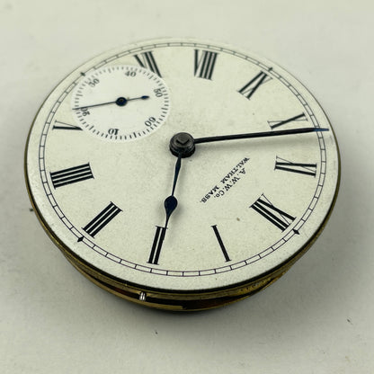 Apr Lot 85- Waltham 18 Size Model 1857 Key Wind & Set 7 Jewel Pocket Watch Movement