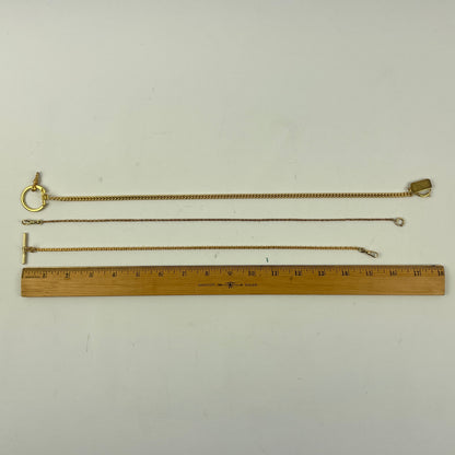 Apr Lot 37- Men’s YGF Pocket Watch Chains