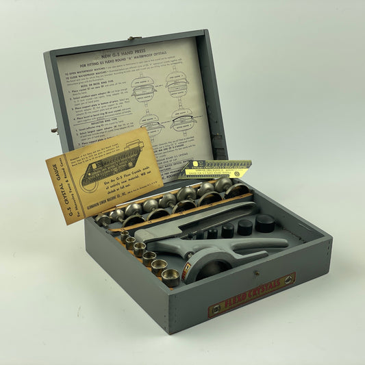 Apr Lot 89- Watchmaker’s Boxed G-S Crystal Hand Press