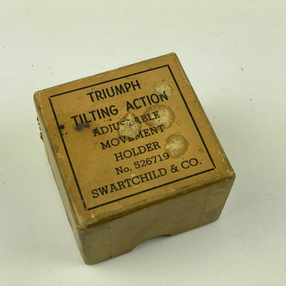 Apr Lot 96- Watchmaker’s Swartchild Boxed “TRIUMPH” Tilting Action Adjustable Boxed Movement Holder #526719