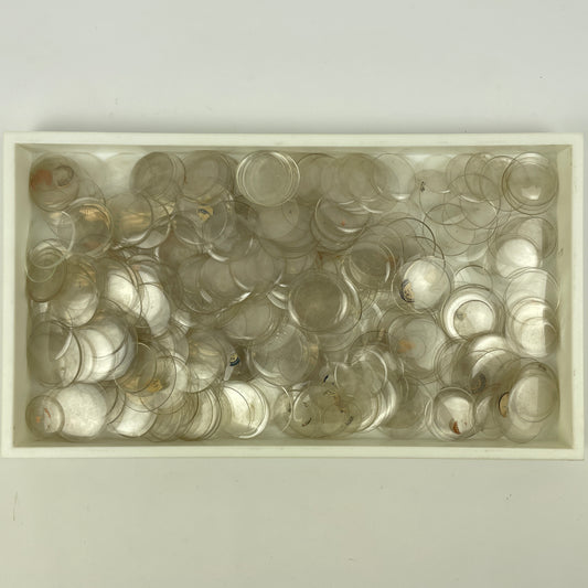 Apr Lot 60- Assortment of 400 Pocket Watch Glass Crystals