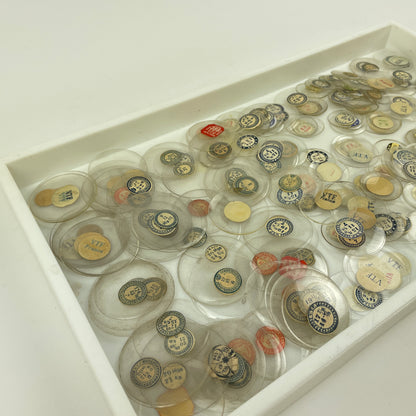 Apr Lot 109- Watchmaker’s & Collector’s Selection of 200 Glass NOS Pocket Watch Crystals