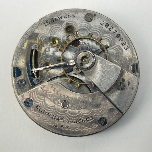 Lot 78- Elgin 18 Size Nickel Open Face Movement