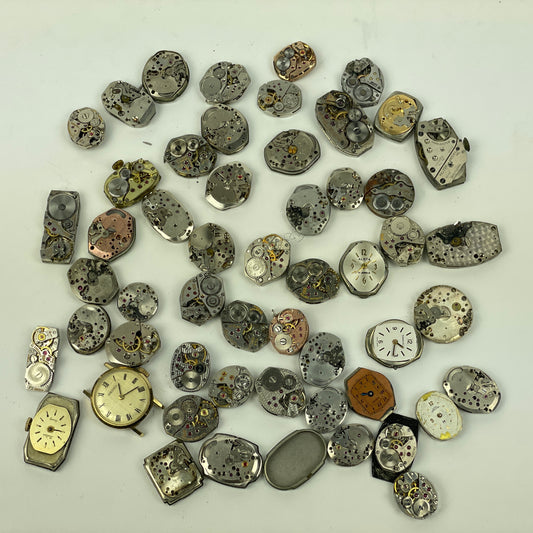 Lot 77- Swiss & American Vintage Ladies Wristwatch Movements