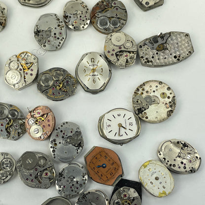 Lot 77- Swiss & American Vintage Ladies Wristwatch Movements