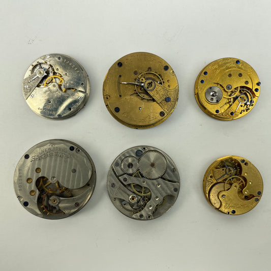 Lot 82- Elgin, Hampden & N. Y. Standard Pocket Watch Movements