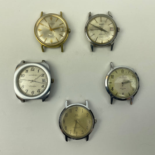 Lot 111- Swiss Assortment of Five Vintage Mechanical Wristwatches