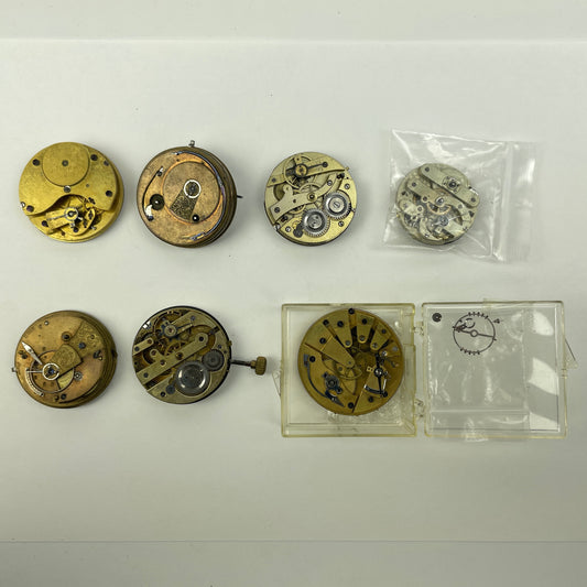 Lot 105- Watchmaker’s Selection of Swiss & English Pocket Watch Movements