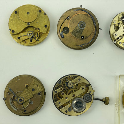Lot 105- Watchmaker’s Selection of Swiss & English Pocket Watch Movements