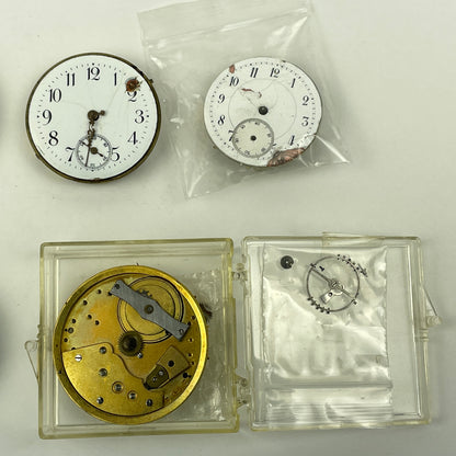 Lot 105- Watchmaker’s Selection of Swiss & English Pocket Watch Movements