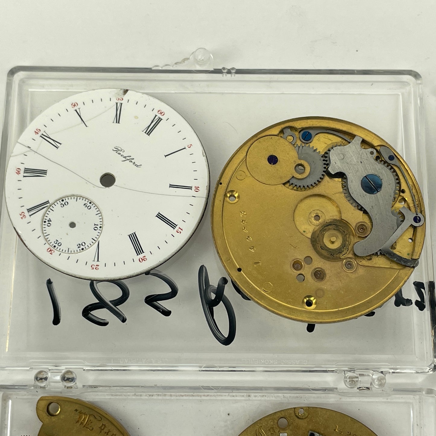 Lot 114- Rockford 18 Size Pocket Watch Movement Parts