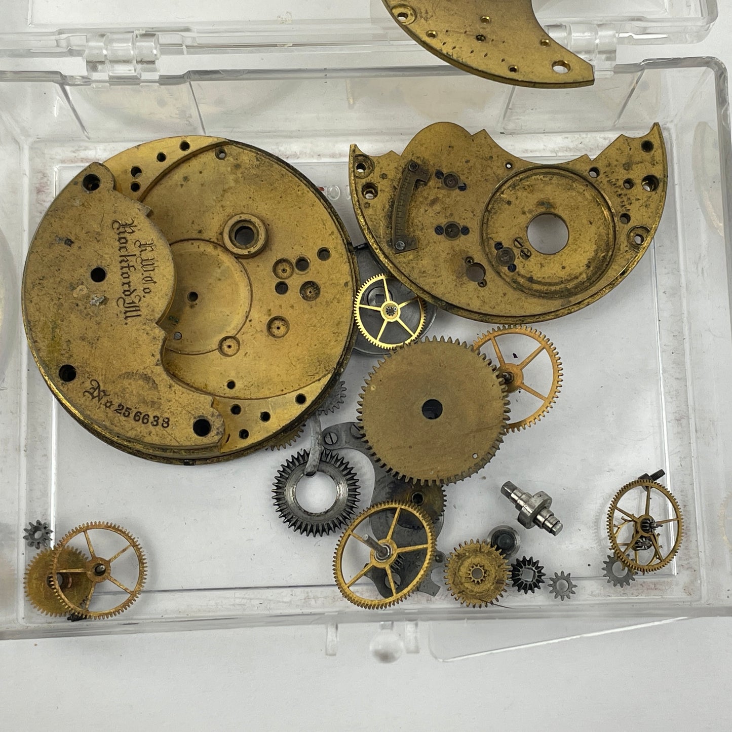 Lot 114- Rockford 18 Size Pocket Watch Movement Parts