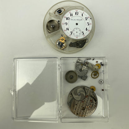 Lot 115- Hamilton 18 Size Model 940 Nickel Pocket Watch Movement Parts