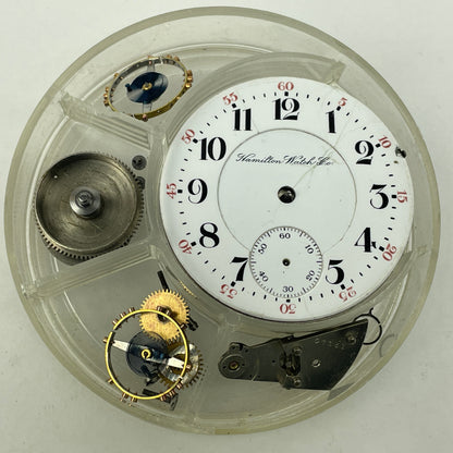 Lot 115- Hamilton 18 Size Model 940 Nickel Pocket Watch Movement Parts