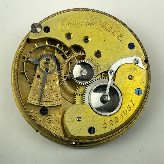 Lot 116- Elgin 16 Size “CONVERTIBLE” Gilt 15 Jewel Pocket Watch Movement