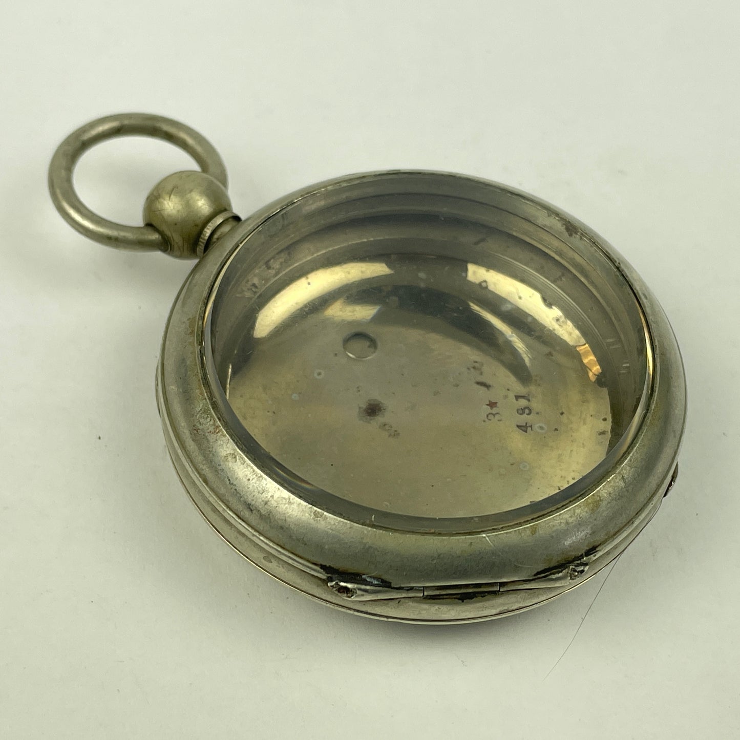 Lot 119- American 18 Size Nickel Key Wind Pocket Watch Hinged Cover Case