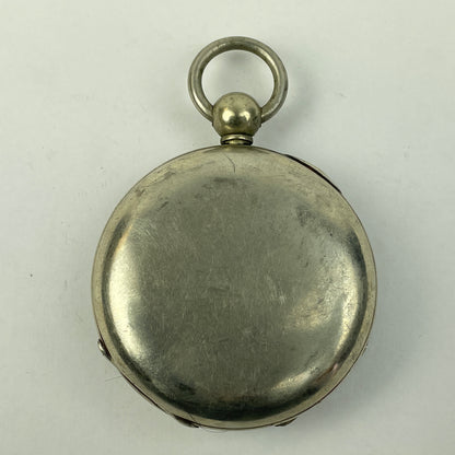 Lot 119- American 18 Size Nickel Key Wind Pocket Watch Hinged Cover Case