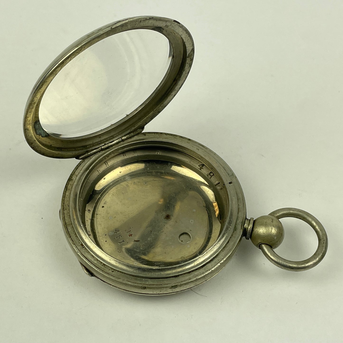 Lot 119- American 18 Size Nickel Key Wind Pocket Watch Hinged Cover Case