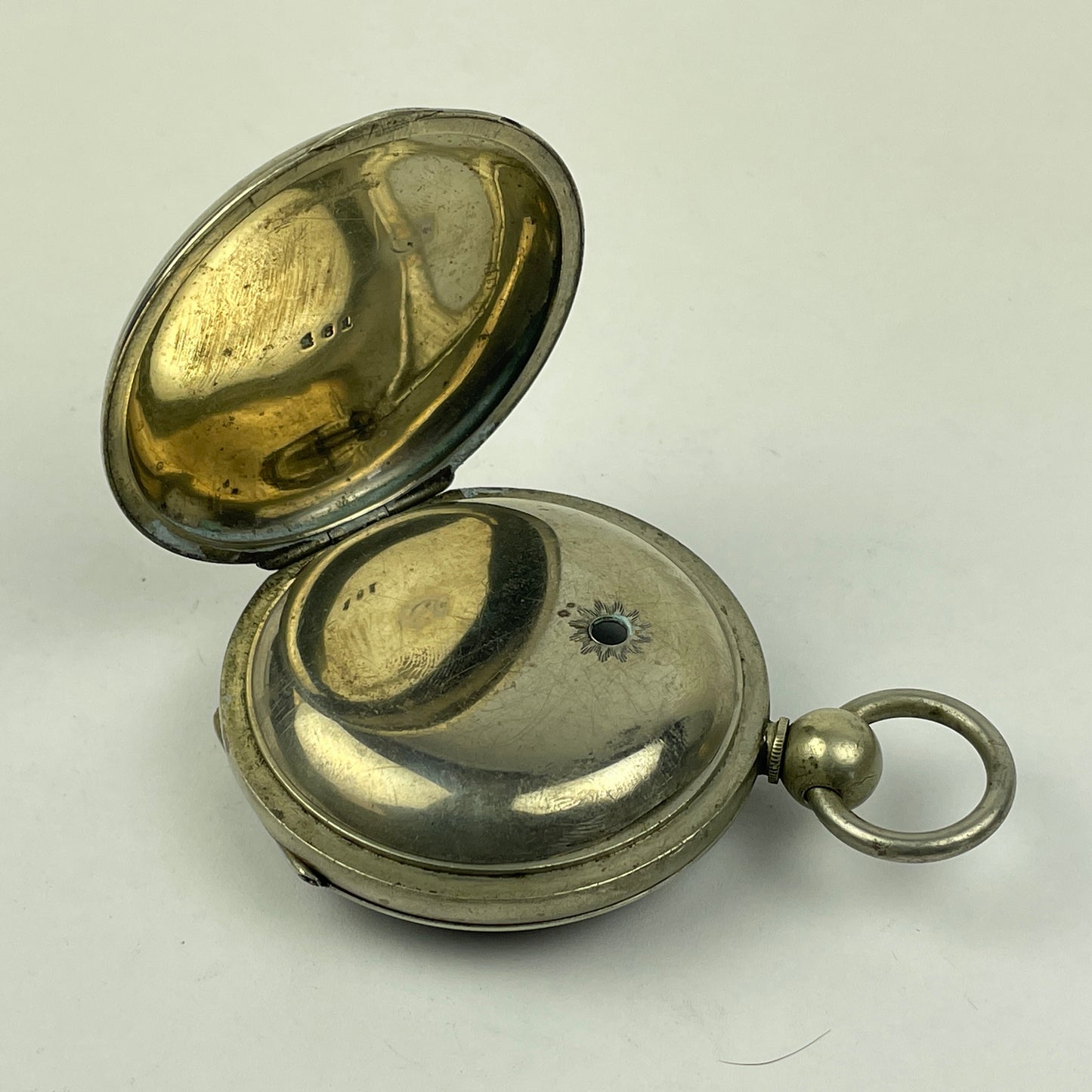 Lot 119- American 18 Size Nickel Key Wind Pocket Watch Hinged Cover Case