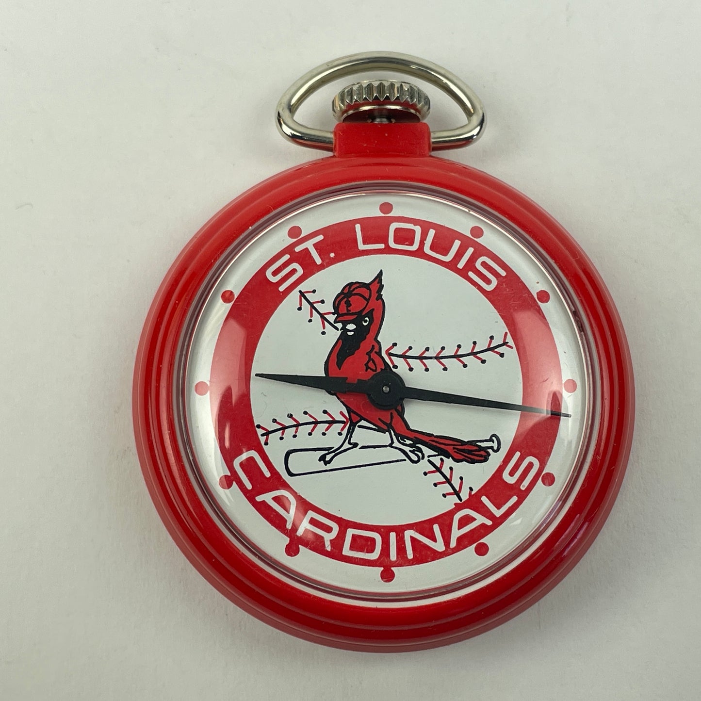 Lot 101- Westclox St. Louis Cardinals “TEAMMATE” Pocket Watch, Baseball Cap & Admission Ticket Circa 1968