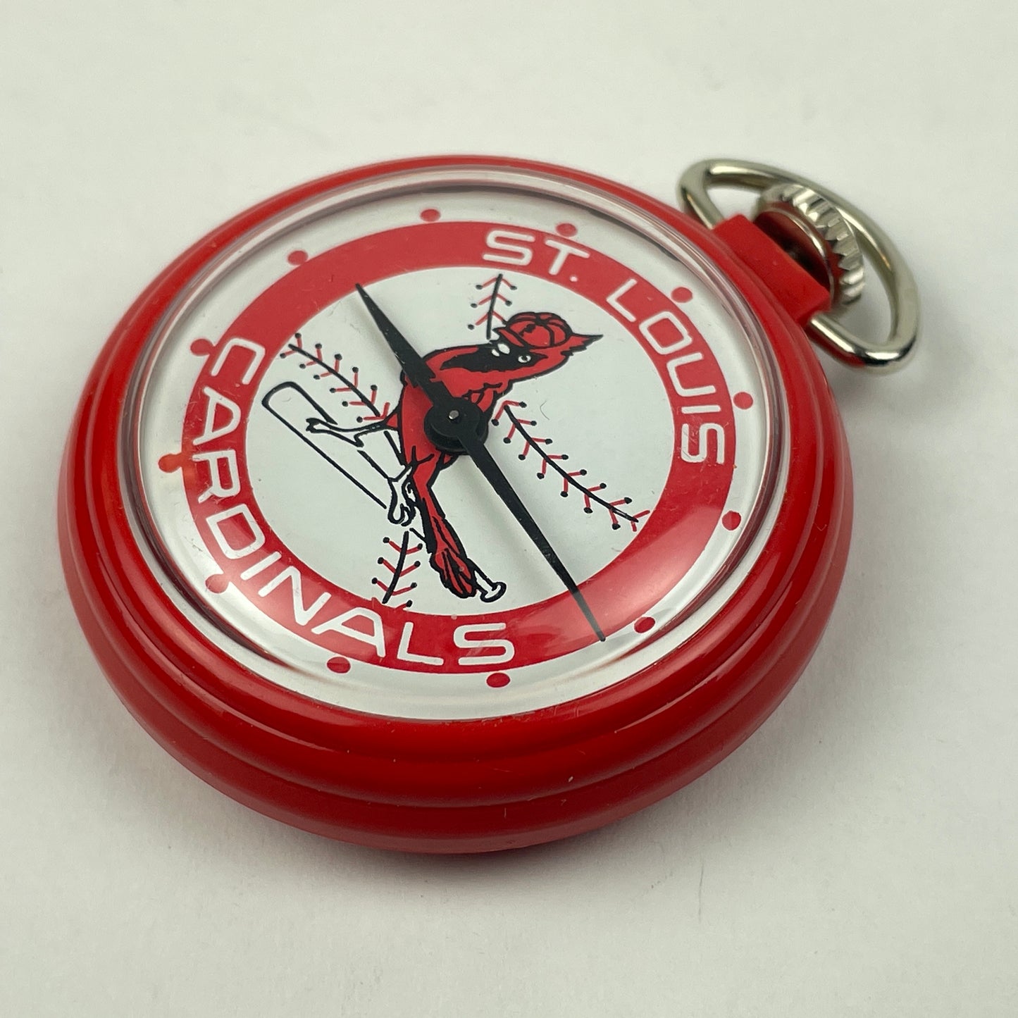 Lot 101- Westclox St. Louis Cardinals “TEAMMATE” Pocket Watch, Baseball Cap & Admission Ticket Circa 1968