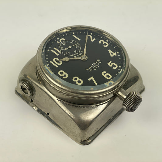 Lot 6 - Waltham Watch Co. 8-Day Car Clock