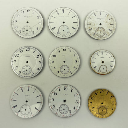 Lot 41 - Elgin Vintage Pocket Watch Dials