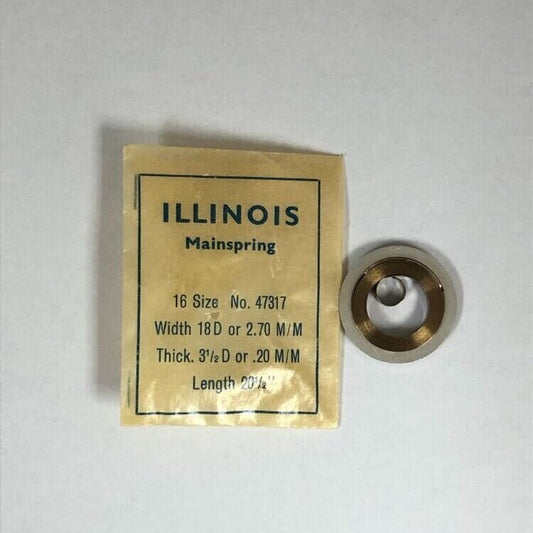 Illinois 16 Size Pocket Watch Blued Mainspring #47317
