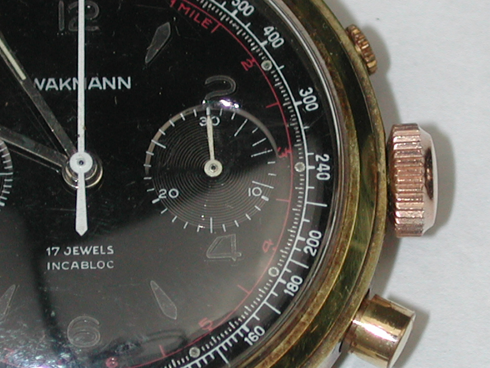 Swiss Wakmann “Venus 188”  Man’s 14 Ligne Chronograph Wristwatch