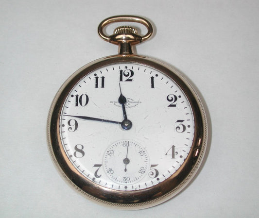 Ball Watch Company (Hamilton)  18 Size Model 999, YGF Open Face 21 Jewel Pocket Watch