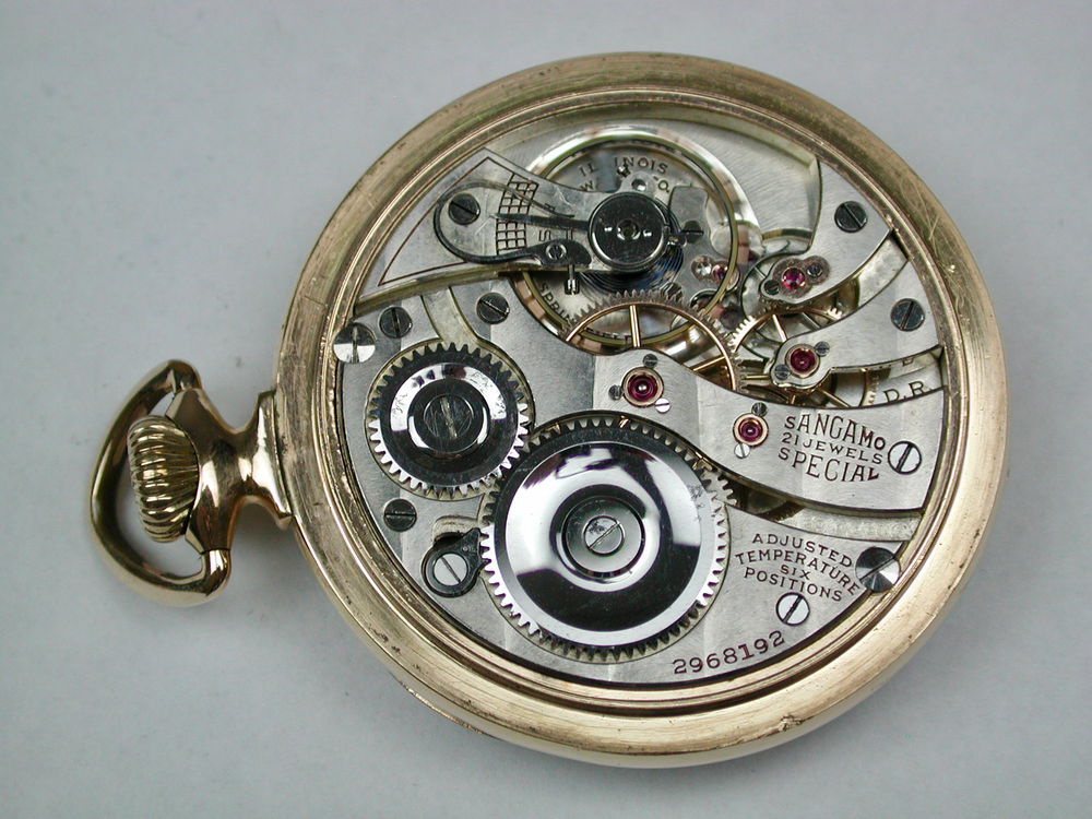 Illinois 16 Size SANGAMO SPECIAL Yellow Gold Filled Pocket Watch