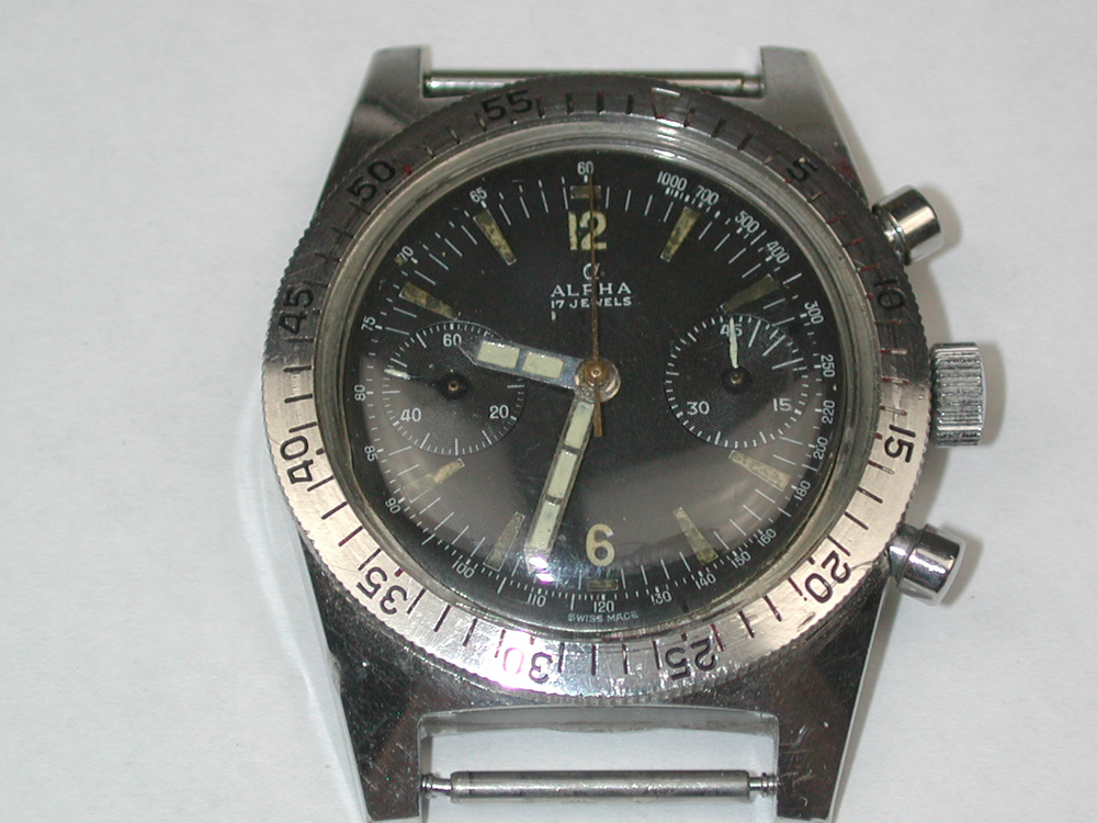 Valjoux Model 92 Men’s Chronograph Wristwatch with Moveable Bezel